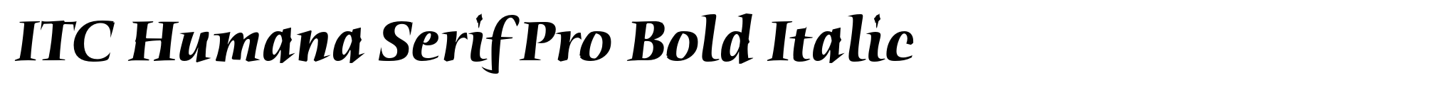ITC Humana Serif Pro Bold Italic image